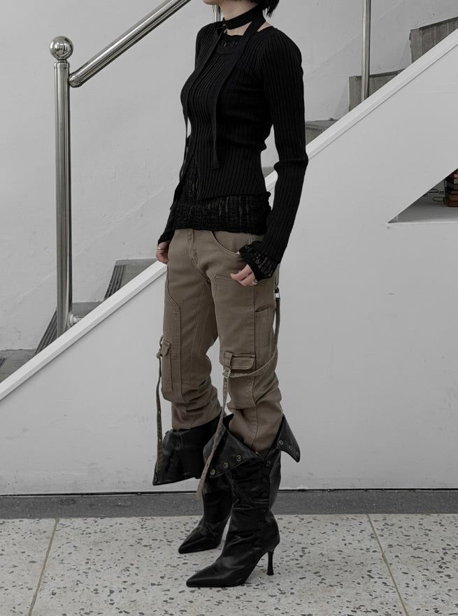 Seron Muffler Knit T-shirt