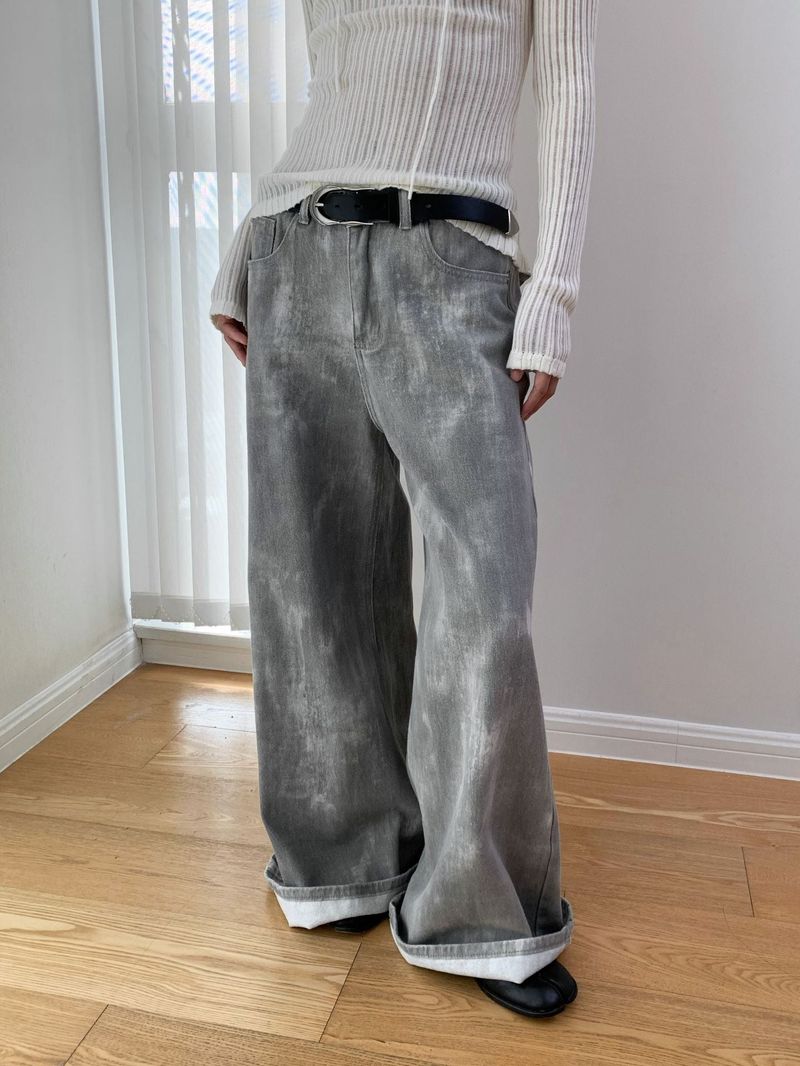 dereborujo（ドレボルゾー）の「Gray washed wide cotton pants（Pants）」