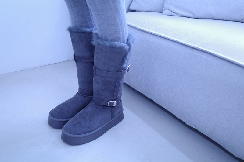 pom pom buckle long ugg boots