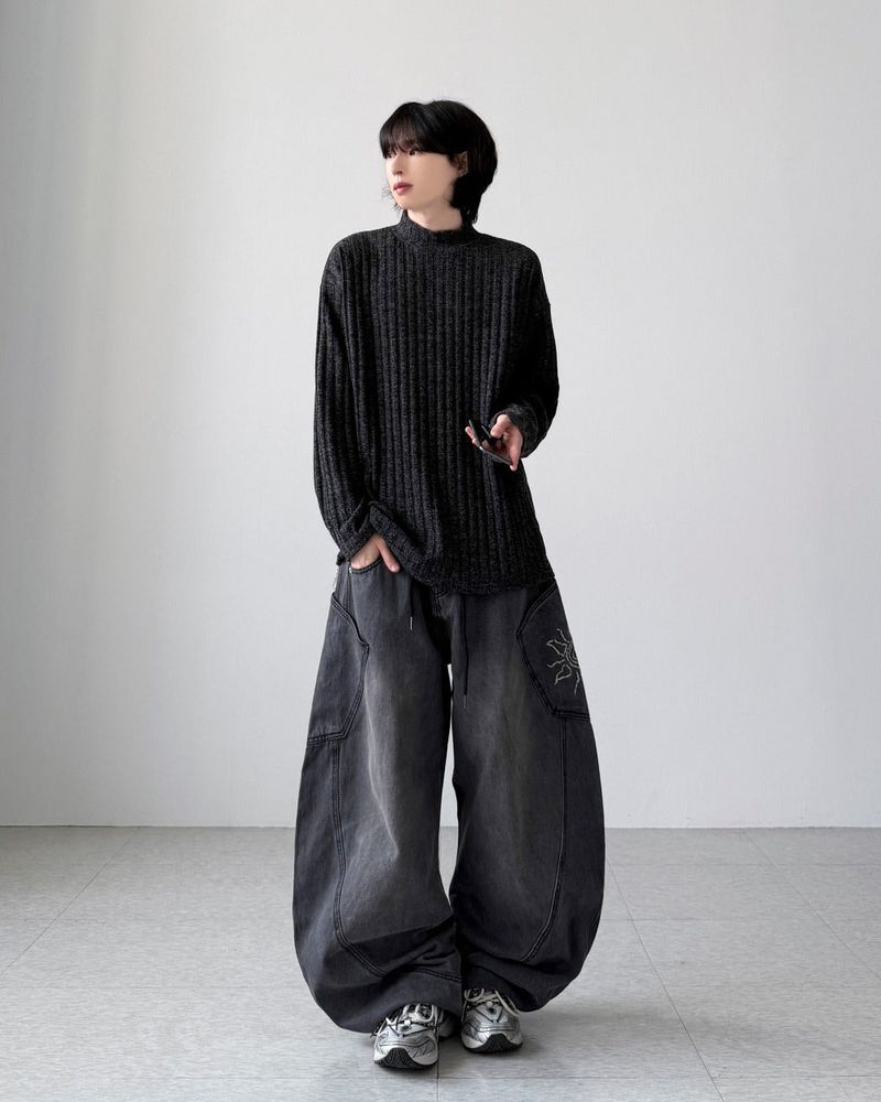 Groove Half Neck Long Sleeve