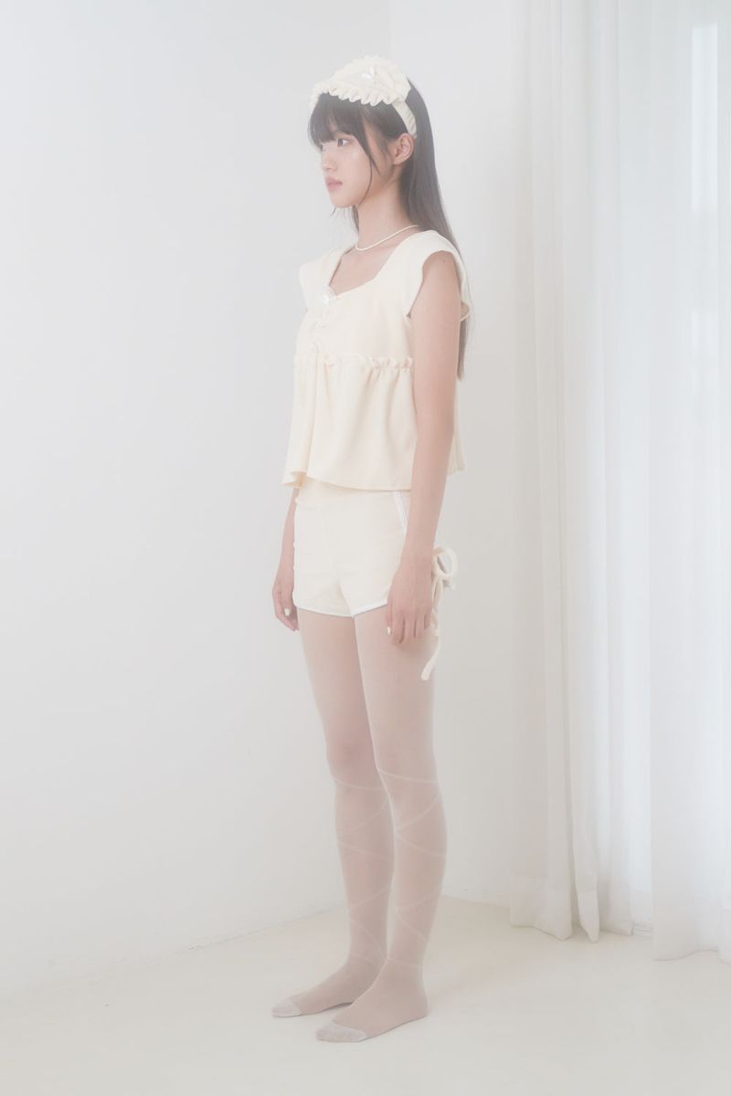 VELVET PAJAMA BOTTOM (IVORY)