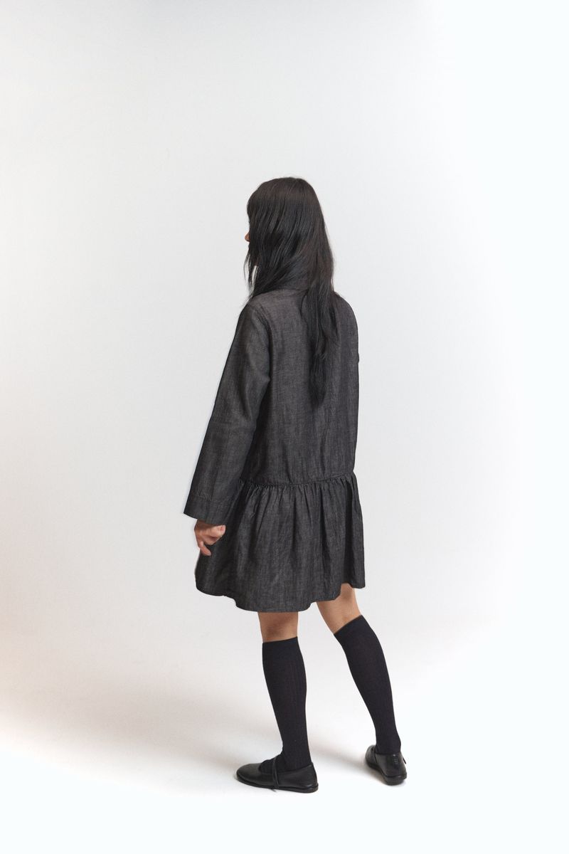 Frill shirt ops / Black jeans