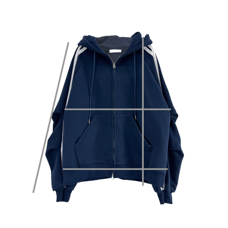 eight track hoodie zip-up 