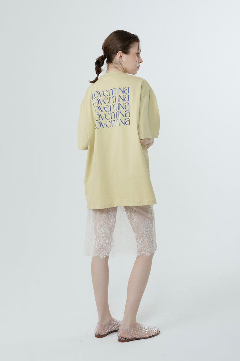 MULTI PRINTING T-SHIRT LIZE_MUSTARD