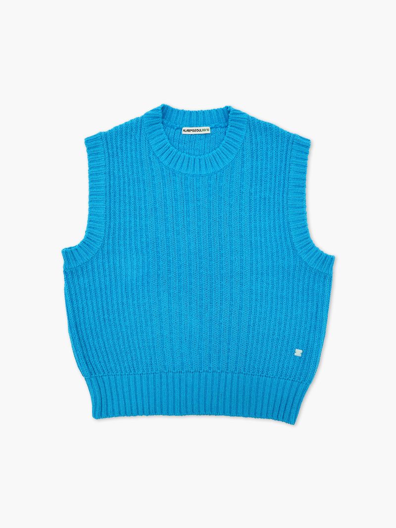 ALARM MIX KNIT VEST BLUE_MAN
