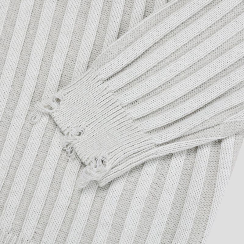 Sep Contrast Knitted Zip Up (3color)