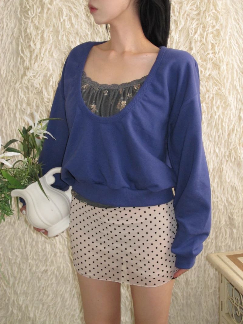 Dot Veil Mini Skirt