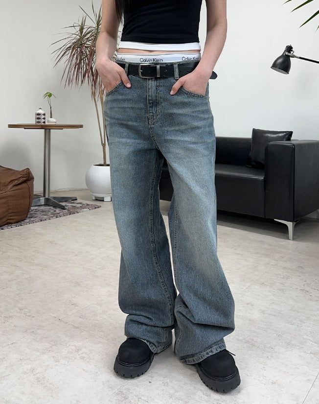 SATIIIZ（サティーズ）の「Nerit Washed Flare Denim Pants（Pants）」