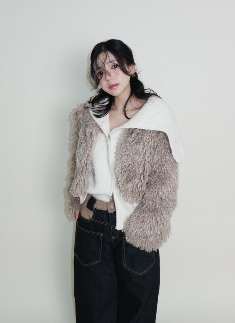 Angel Hairri Fur Bolero Short Jacket (Semi Cropped Jacket)