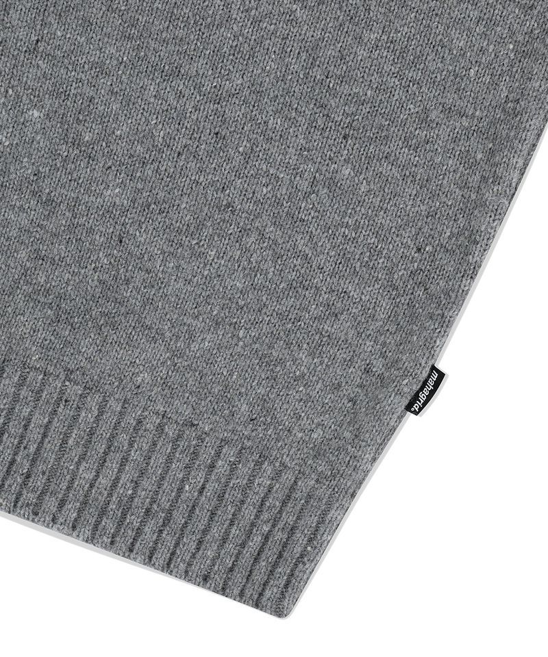 BASIC LOGO NEP KNIT SWEATER