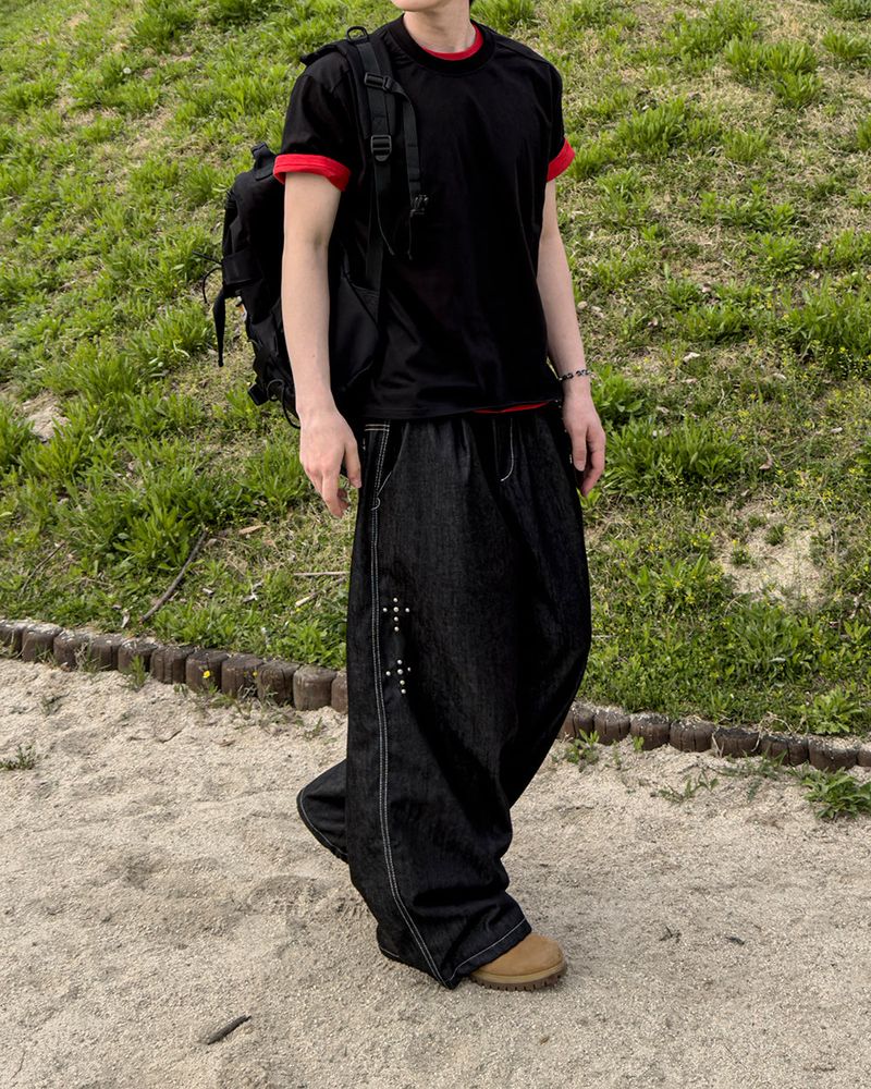Nick Line Layered Short Sleeve T-Shirt