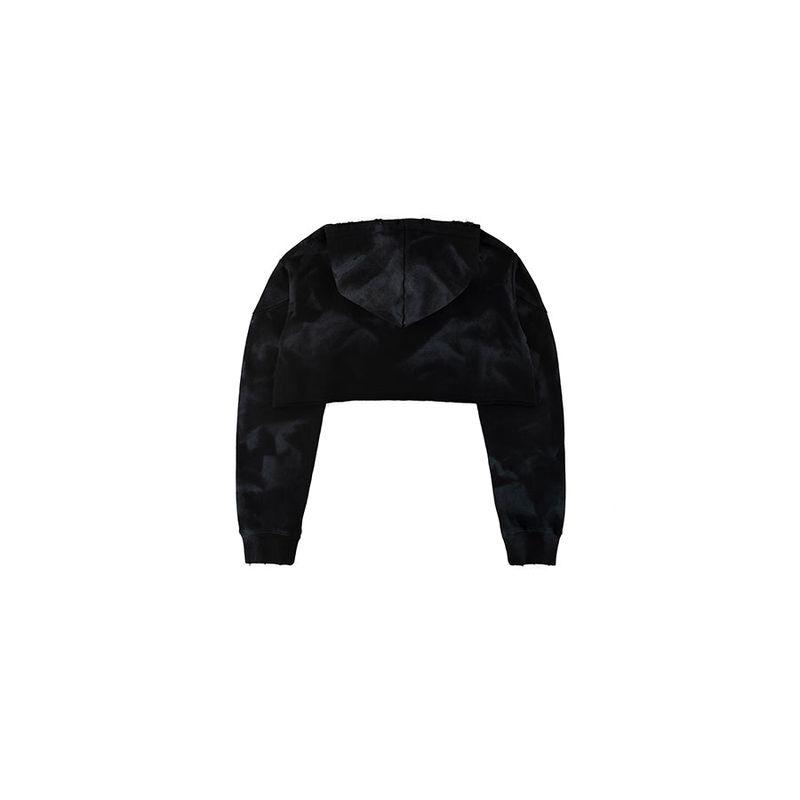 Crop Damage Sweatshirt (BLACK)