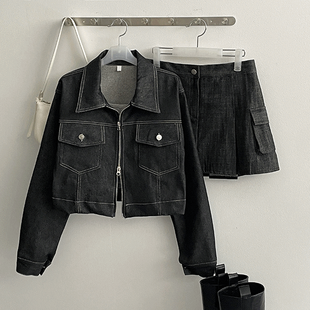 hijjoo(ハイチュー)の「embossed pocket two-way collar jacket(Jackets/Outerwear)」
