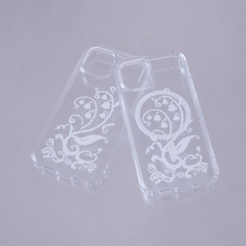[MADE] Pixel bloom clear jelly case (Lily of the valley)