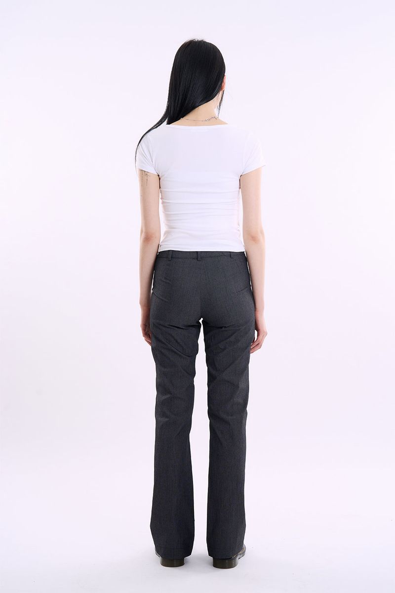 Solid slim wide-neck T-shirt