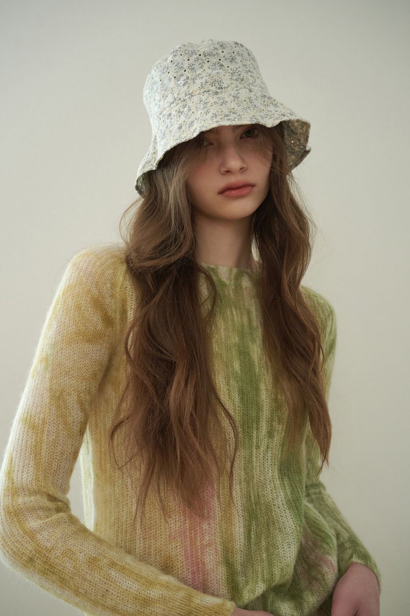BOUQUET bucket hat_white