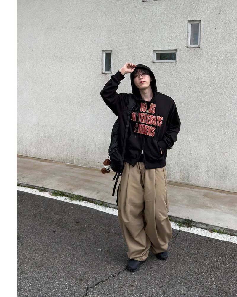 Luve Cotton Curved Wide Pants