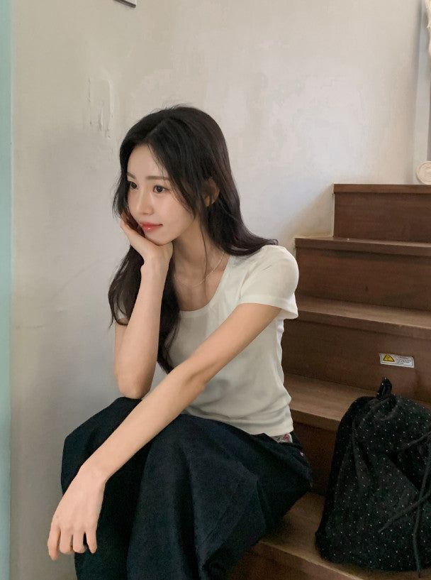 Soft Modal Basic Short Sleeve T-shirt (6color)