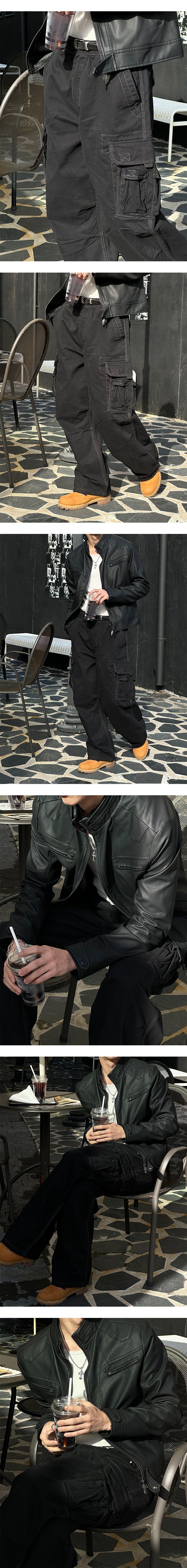  [Unisex] Double cargo stitch pants(3color)
