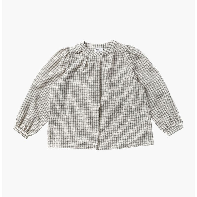 CHECK PATTERN BLOUSE (LightBeige)