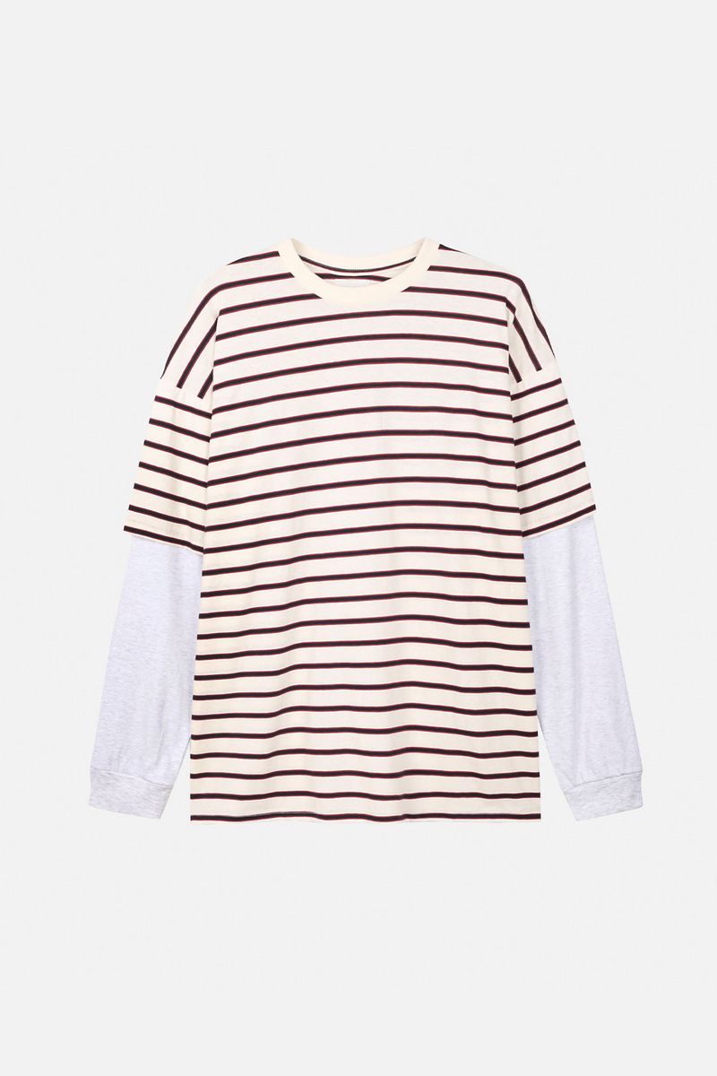 Days stripe layered t-shirt