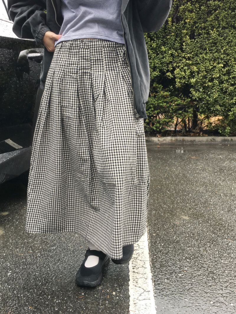 Preppy Vintage Check Skirt (2c)