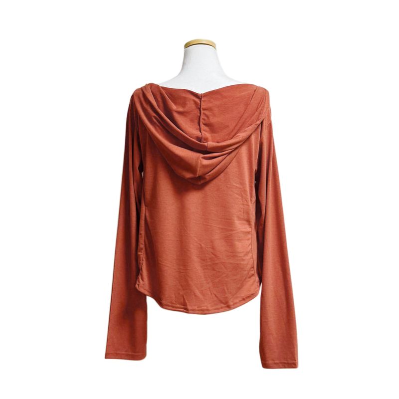 (2color) Shirring Boat Neck Soft Hoodie