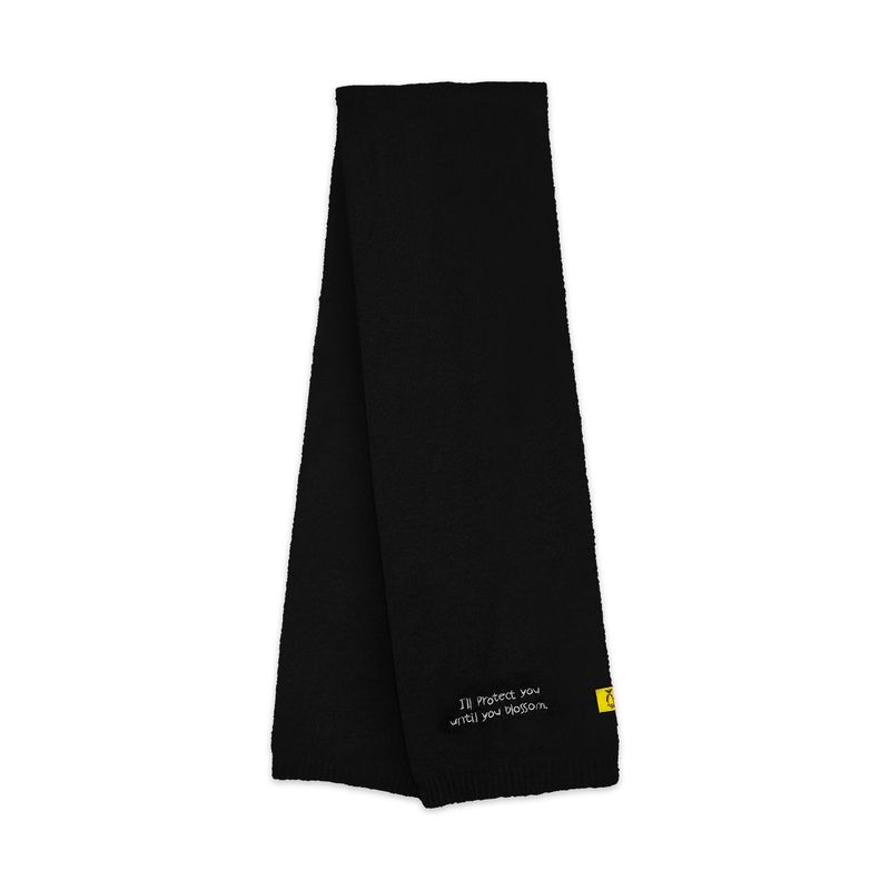 HOLY NUMBER 7(ホーリーナンバーセブン)の「HOLYNUMBER7 X CHOI BYUNGCHAN LETTERING EMBROIDERY MUFFLER_BLACK(Fashion Accessories)」