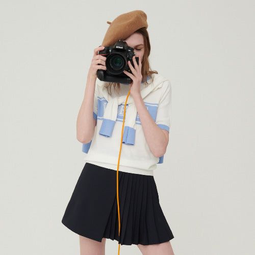 Logo jacquard knit set-up