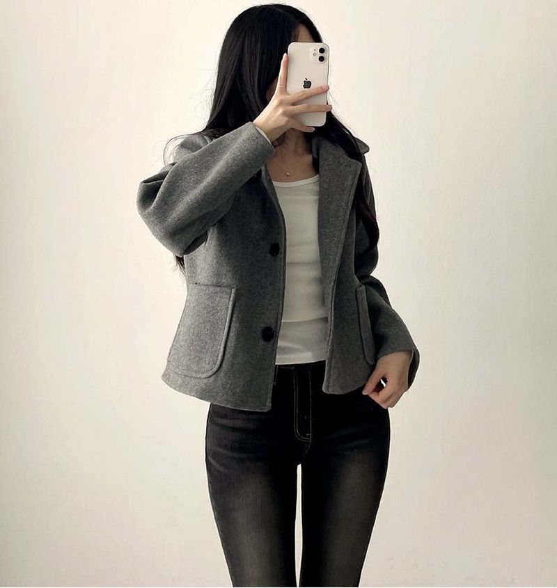 Rein pocket short coat jacket