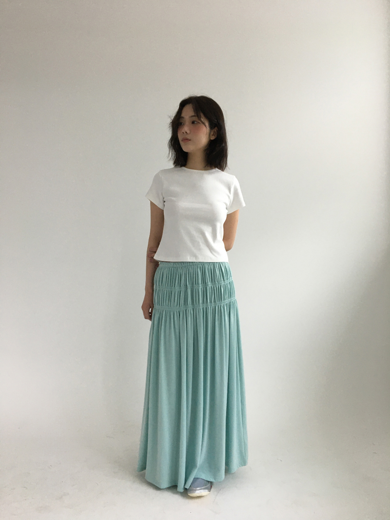 Sor Shirred Long Skirt (4color)