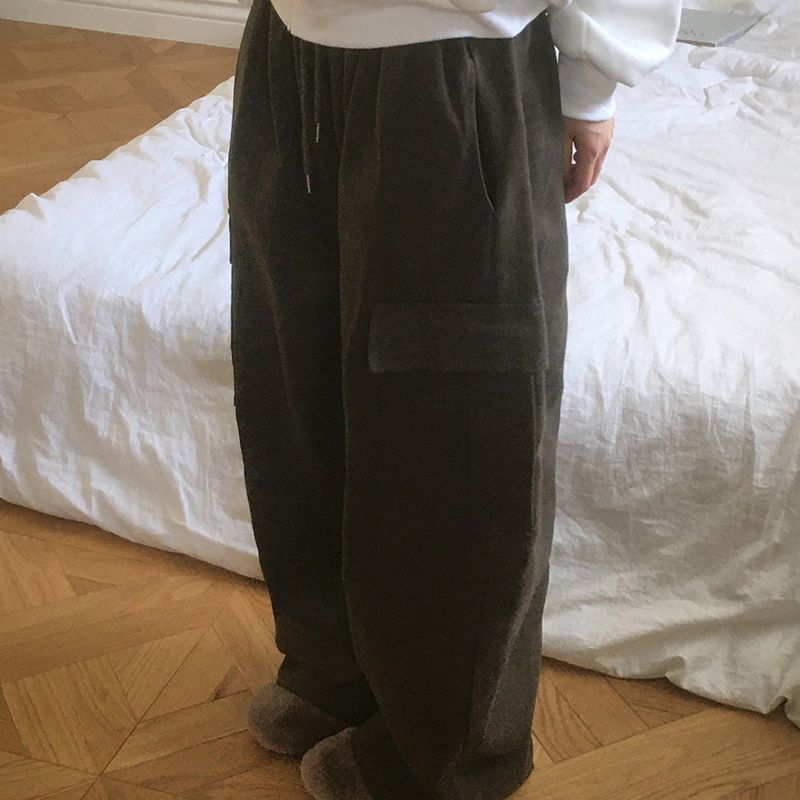 Cane Thick Cotton Cargo Pants