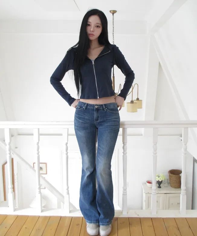 Fuzz Wingflap Low Bootcut Denim Pants