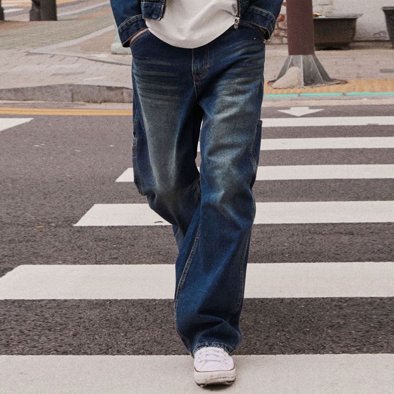 sookim(スキム)の「STRAIGHT FIT CARPENTER DENIM PANTS_BLUE(Pants)」