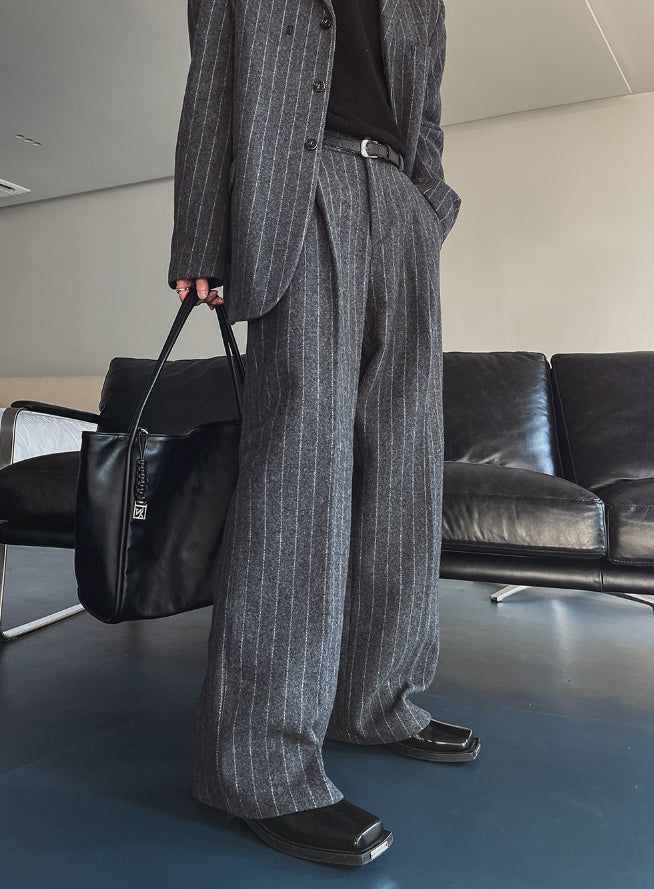 2PLAN（ツープラン）の「Ovening Stripe Wool Slacks（Pants）」