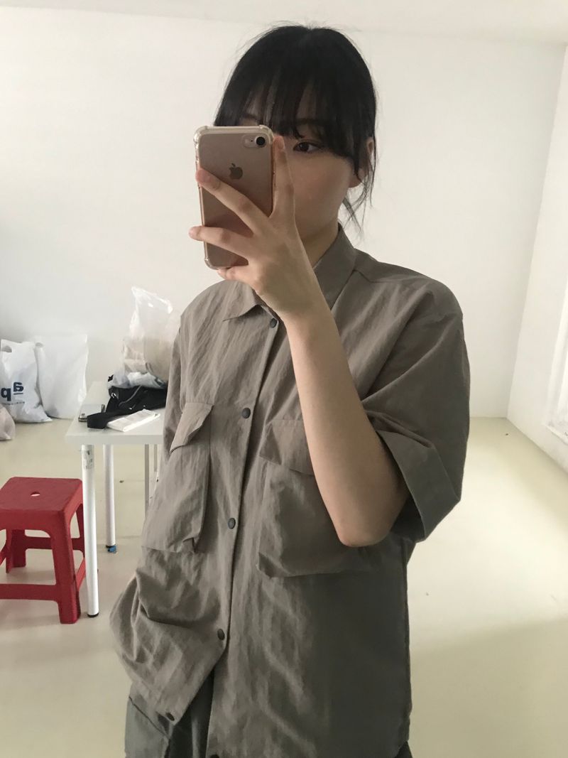 Safari nylon half shirt