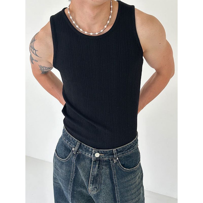 [MUSCLE FIT] Thin golgi sleeveless (4color)  