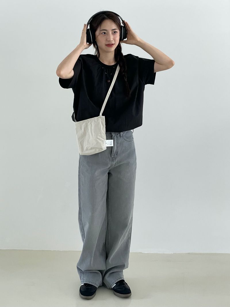String point short-sleeved