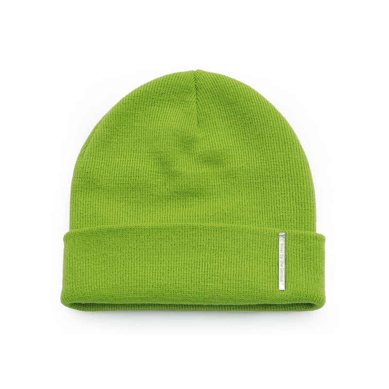 C Wear by the Genius(シーウェア バイザジーニアス)の「METAL LABEL KNIT BEANIE LIGHT GREEN(Hats)」