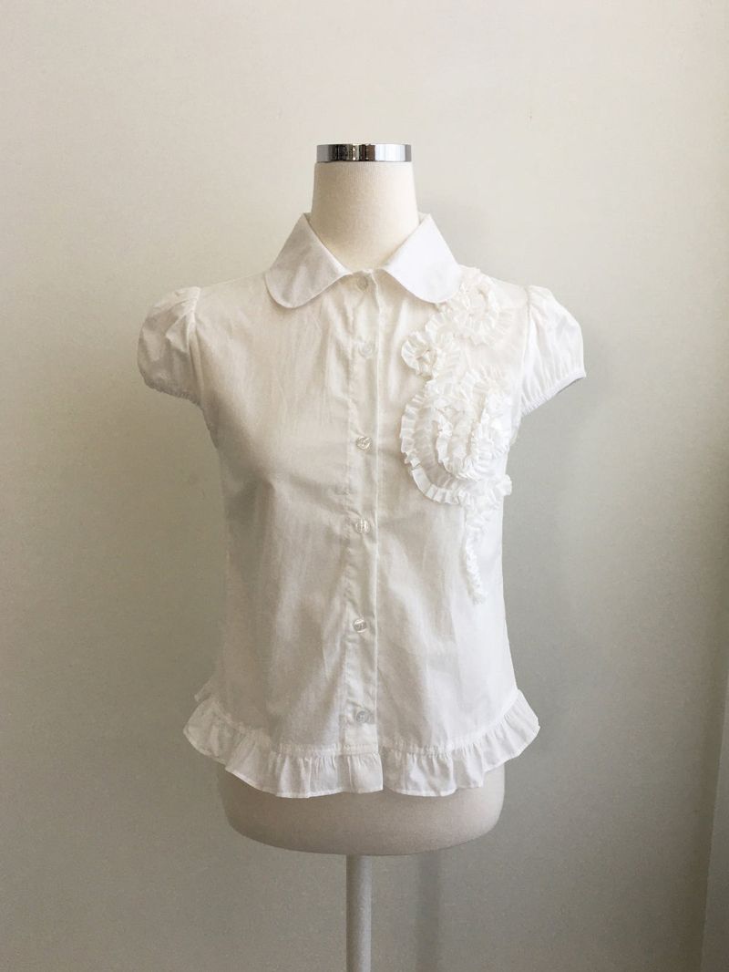 Flower avant blouse