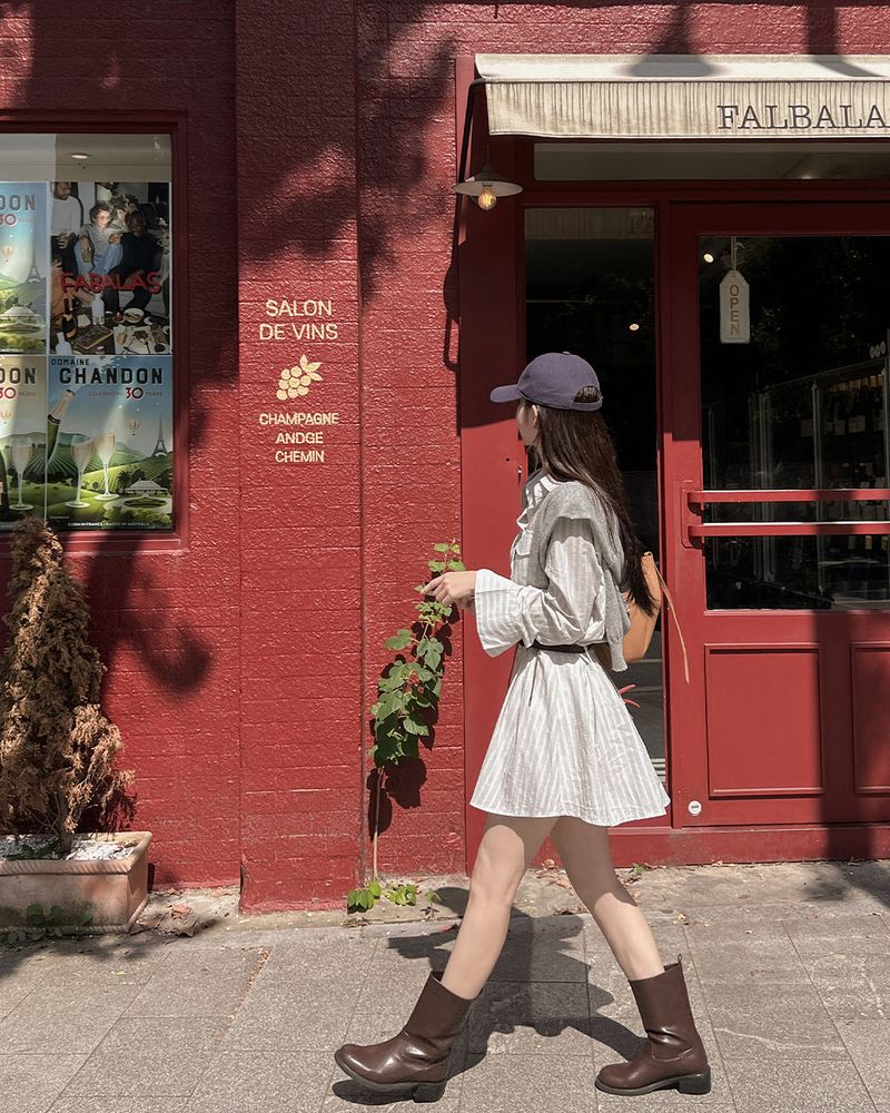 MAYBINS(メイビンス)の「Shirt mini one piece & belt set(Dresses)」