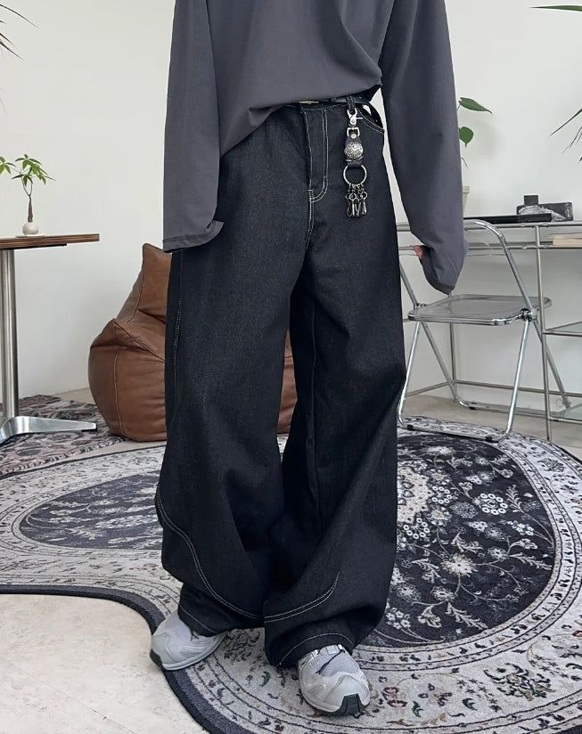 Akid Big Pocket Balloon Denim Pants