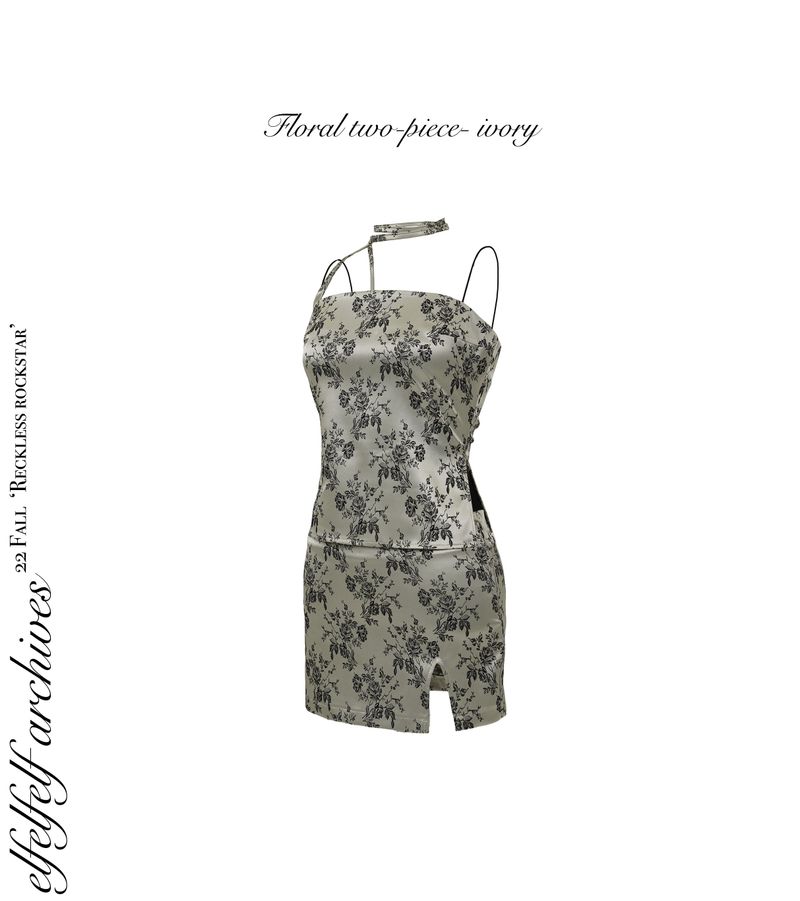 FLORAL TWO PIECE-TOP[ivory]