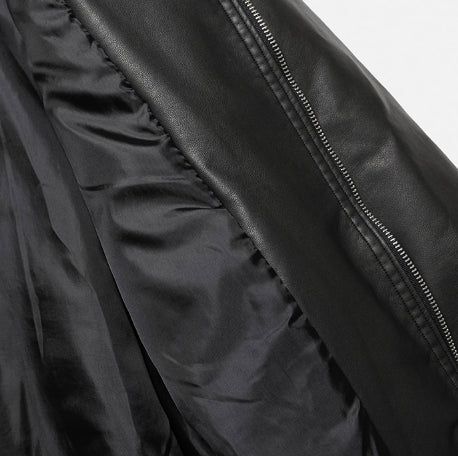 Onta cut leather bomber jacket