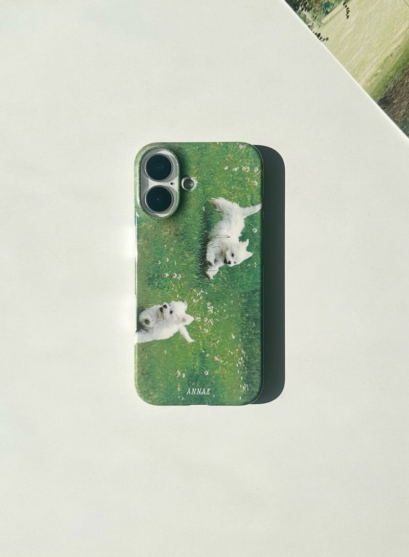 [playful spring puppies hard case]