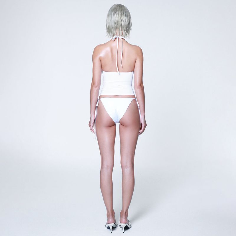 Nati asymmetric bikini - white