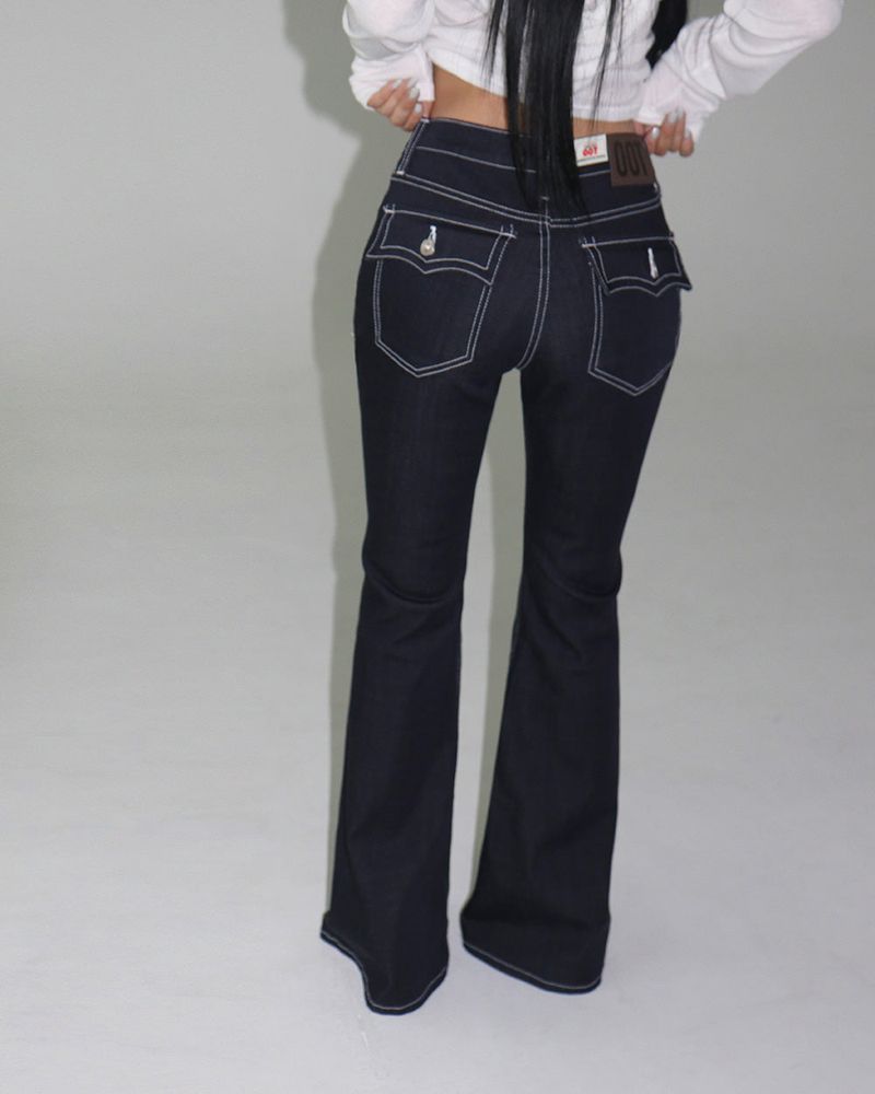 Mark Stitch Raw Bag Bootcut Jeans