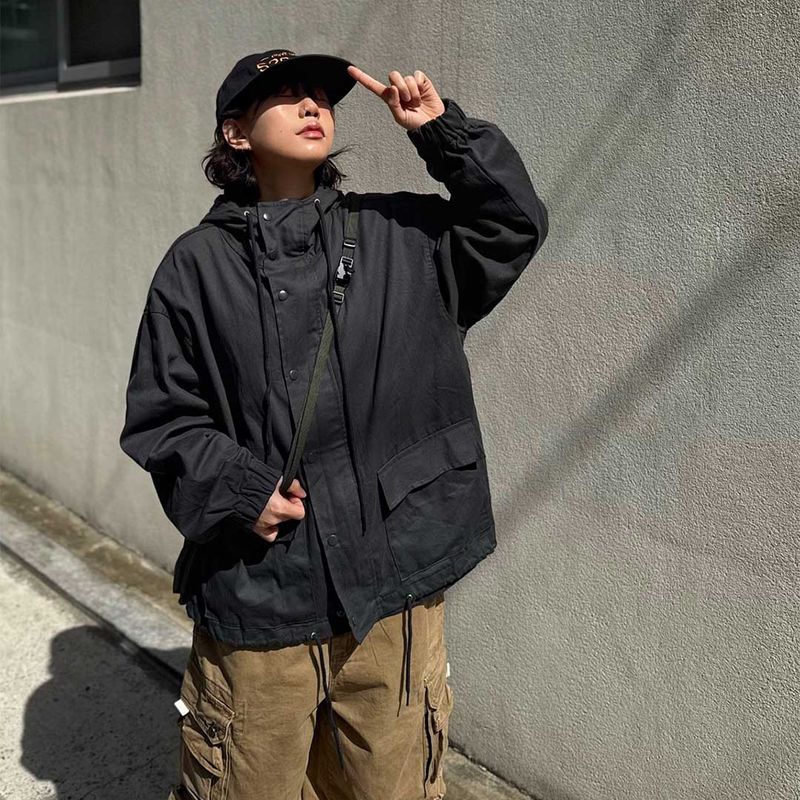 Oversized Vintage Hooded Field Jacket