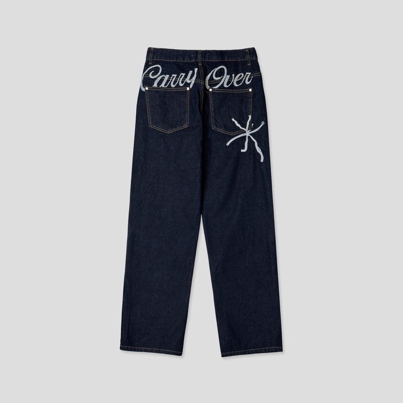Esther Lettering Denim Pants 3C