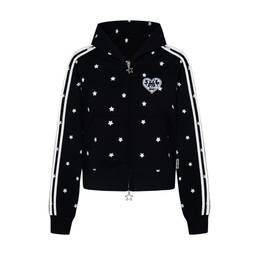 Cozy&Kitsch（コージーアンドキッチ）の「Star Pattern Heart Embroidery Hoodie Zip-Up 232756910（Tops）」
